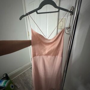 Elegant Pink Slip Dress